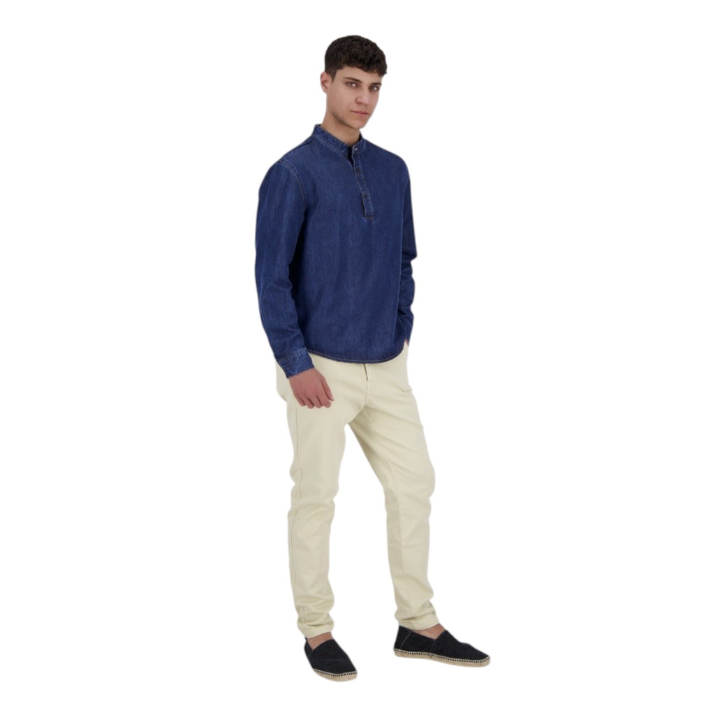Chemise tunique homme en jeans - TAYSIR