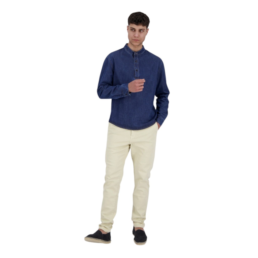 Chemise tunique homme en jeans - TAYSIR