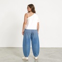 T-shirt femme manche dénudé avec broderie
