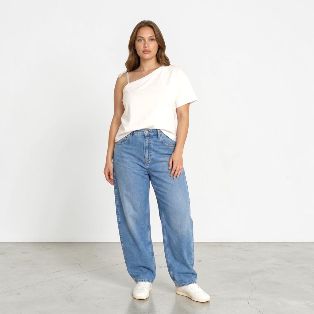 T-shirt femme manche dénudé avec broderie