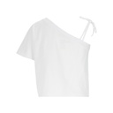 T-shirt femme manche dénudé avec broderie