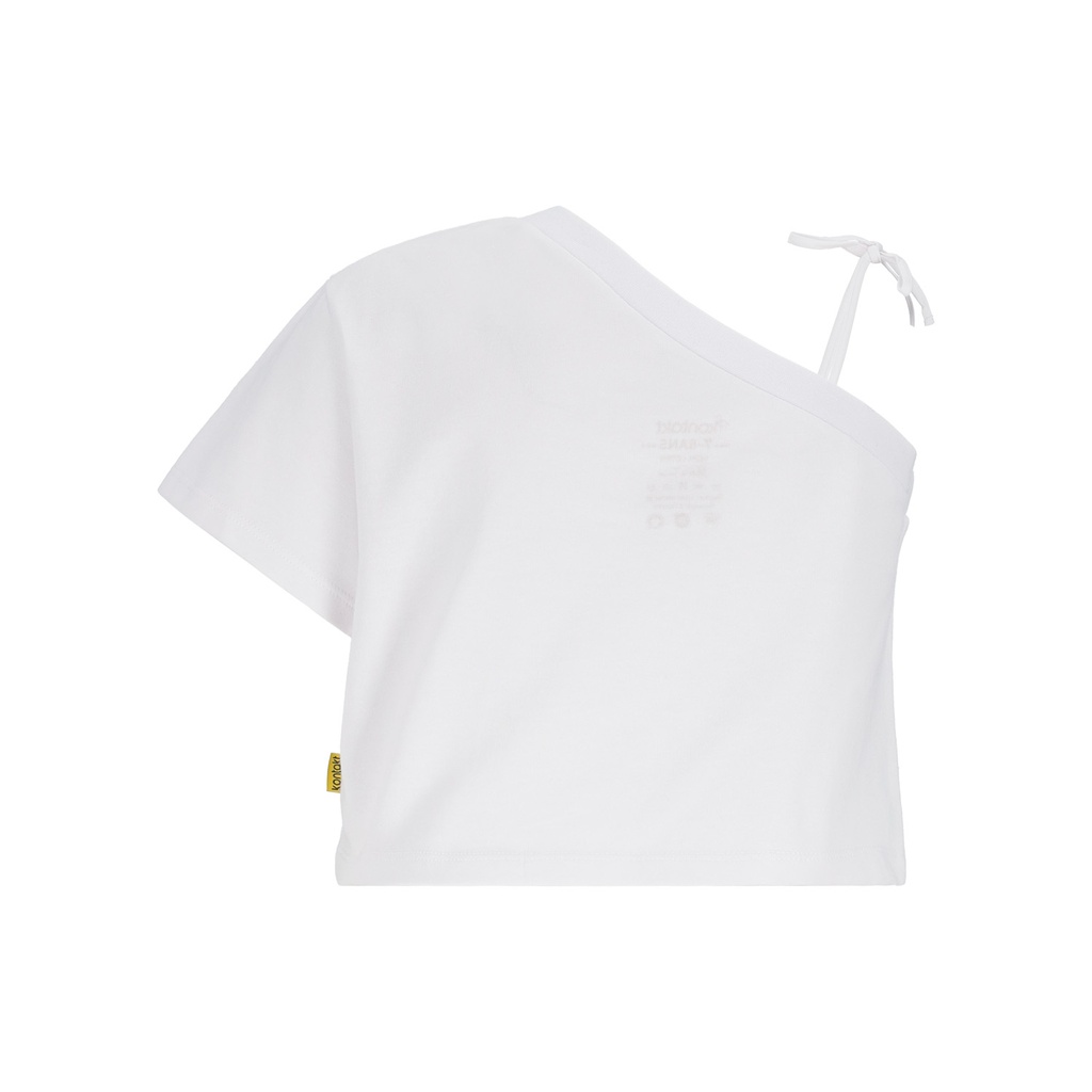 T-shirt fille manche dénudée avec broderie