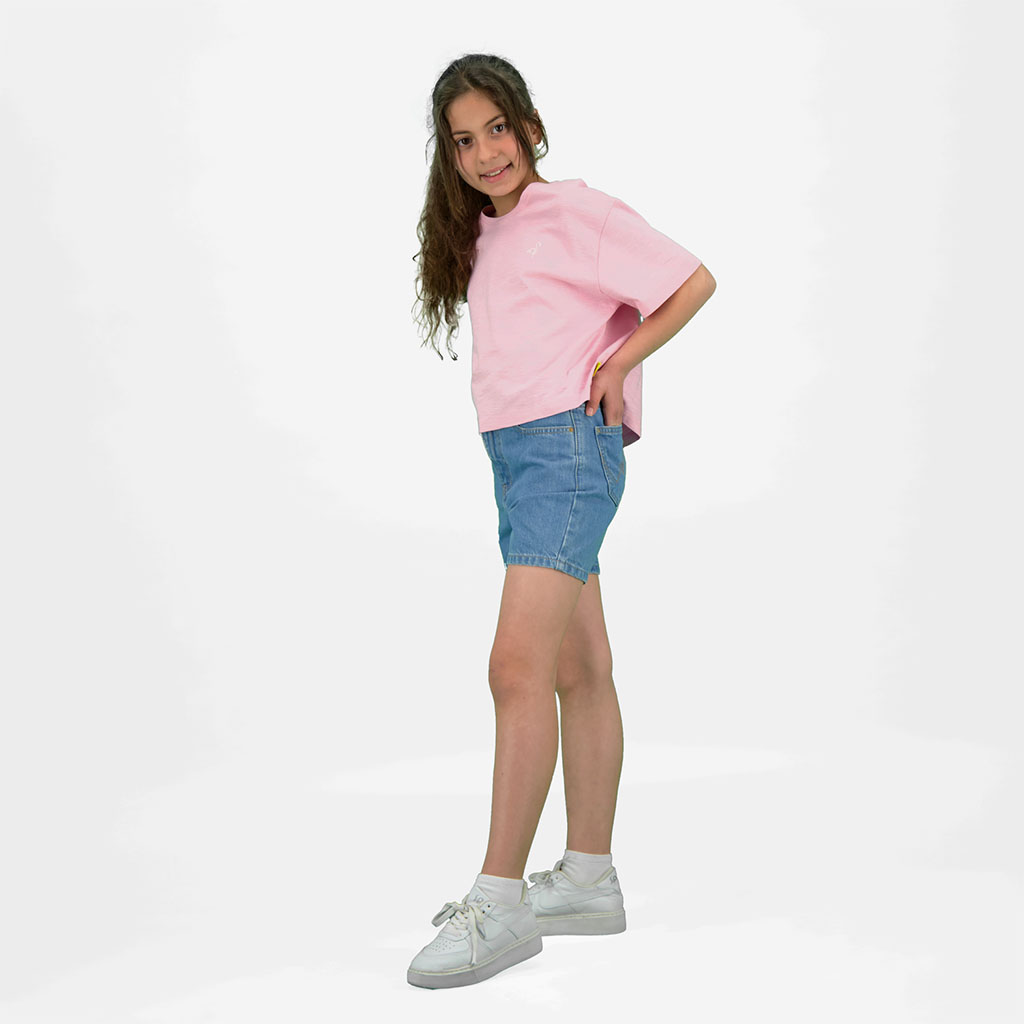 T-shirt sur taille fille manches courtes صور يا مصور