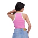 Top côtelé femme avec broderie