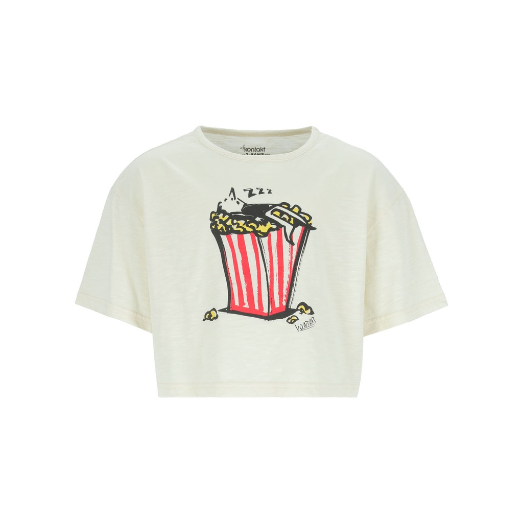 Pyjama fille t-shirt crop et short POP CORN