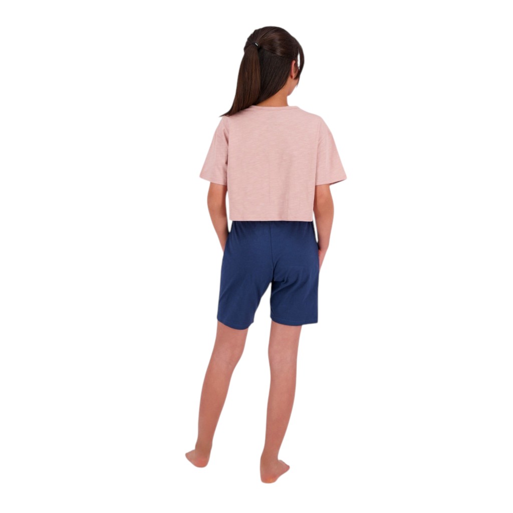 Pyjama fille t-shirt crop et short ميعاو