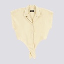 Chemise cropped femme avec nœud en jeans - TAHANI