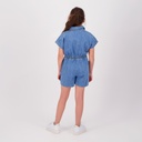 combi-short fluide fille en jeans