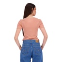 T-shirt femme manches courtes col tunisien