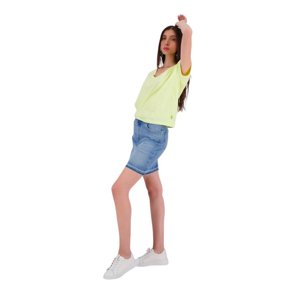 T-shirt femme manches courtes col V