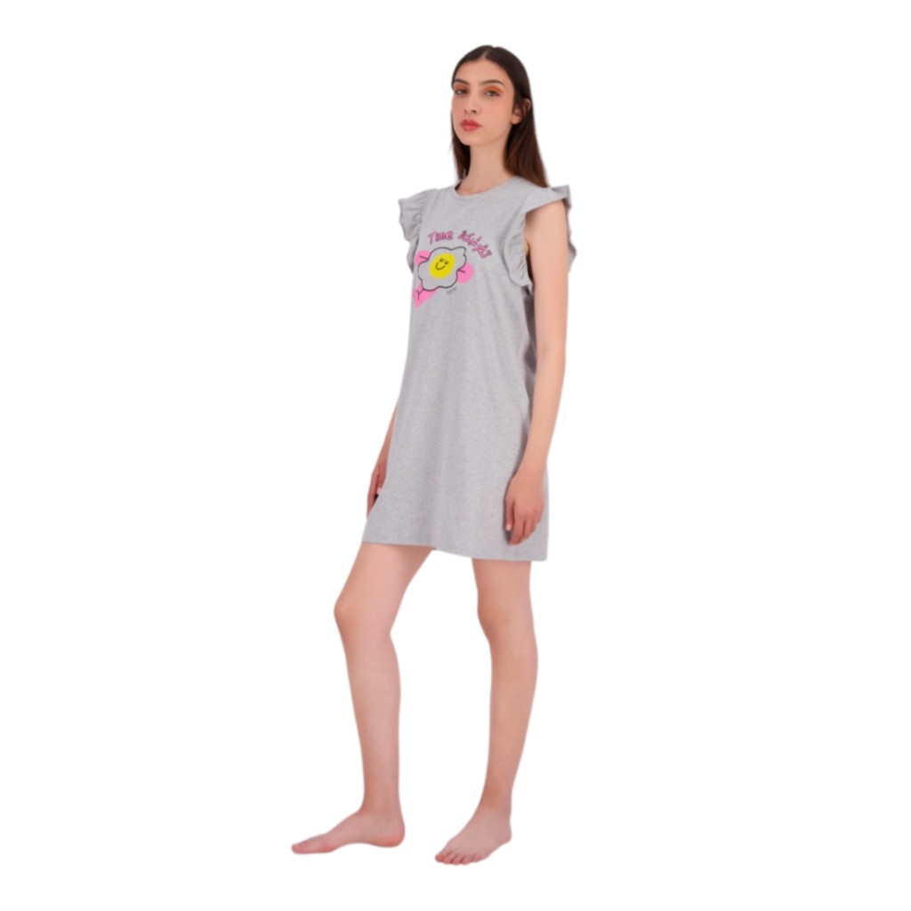 Robe de pyjama femme avec volant تفرشيكة TIME