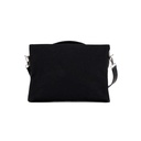 Pochette avec bandouliere en jeans et cuir
