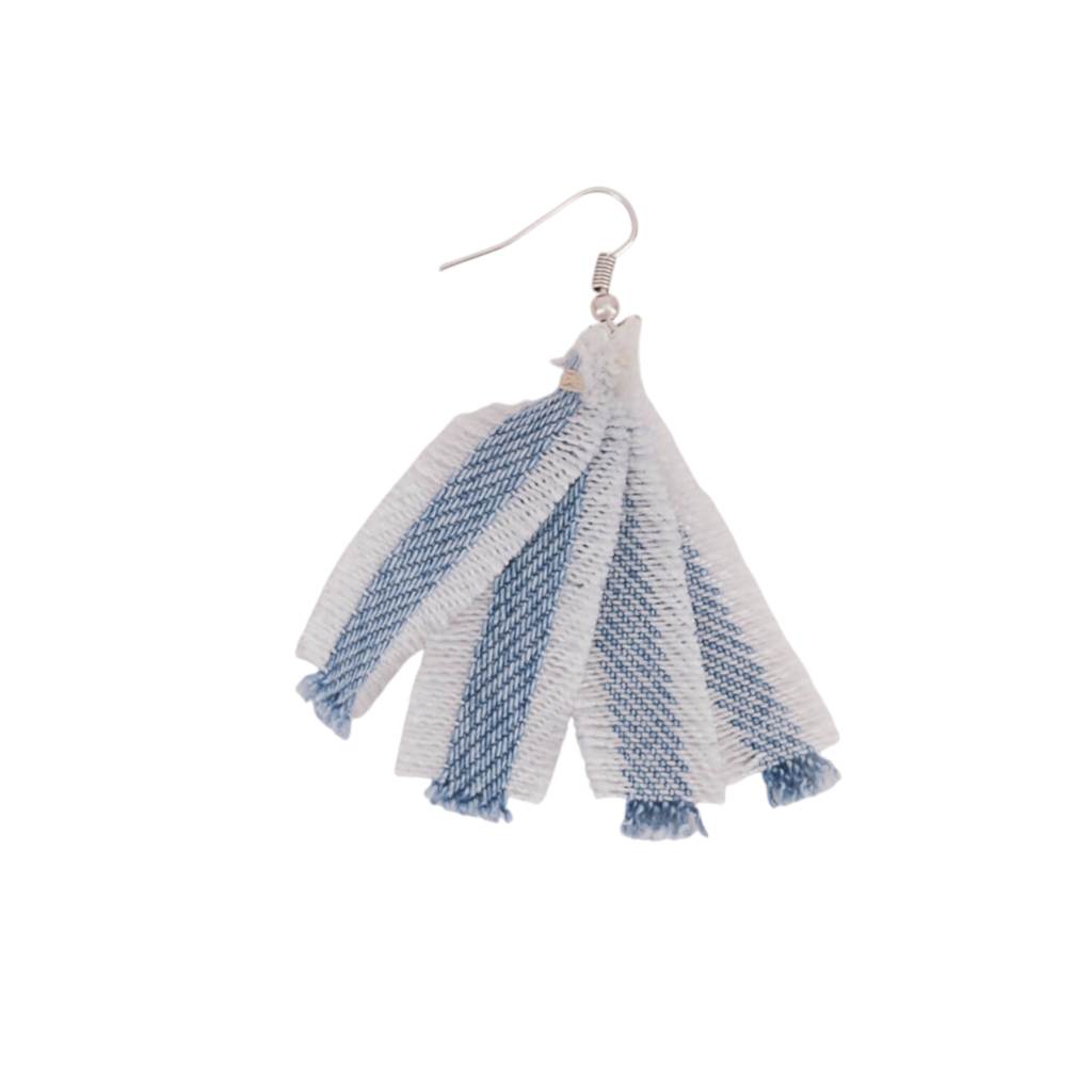 Boucle d'oreille frange en jeans