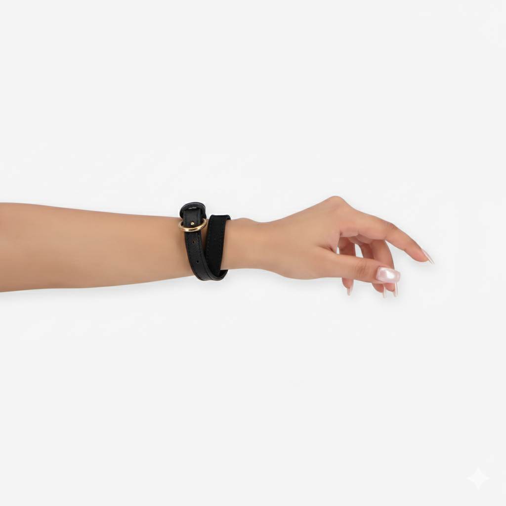 Bracelet unisex en cuir et denim