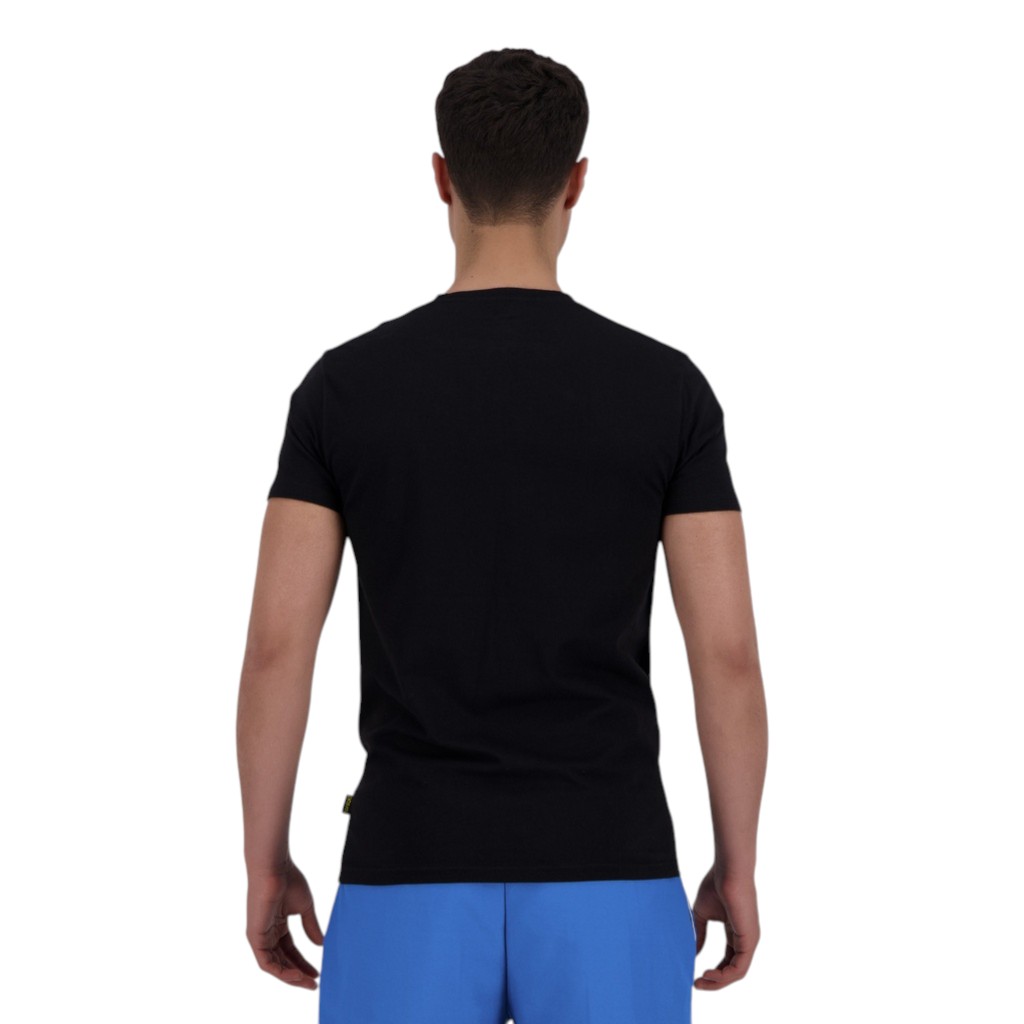 T-shirt slim homme manches courtes col v avec  broderie