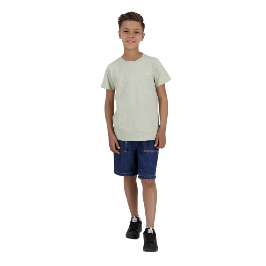 T-shirt flammé garçon manches courtes avec broderie