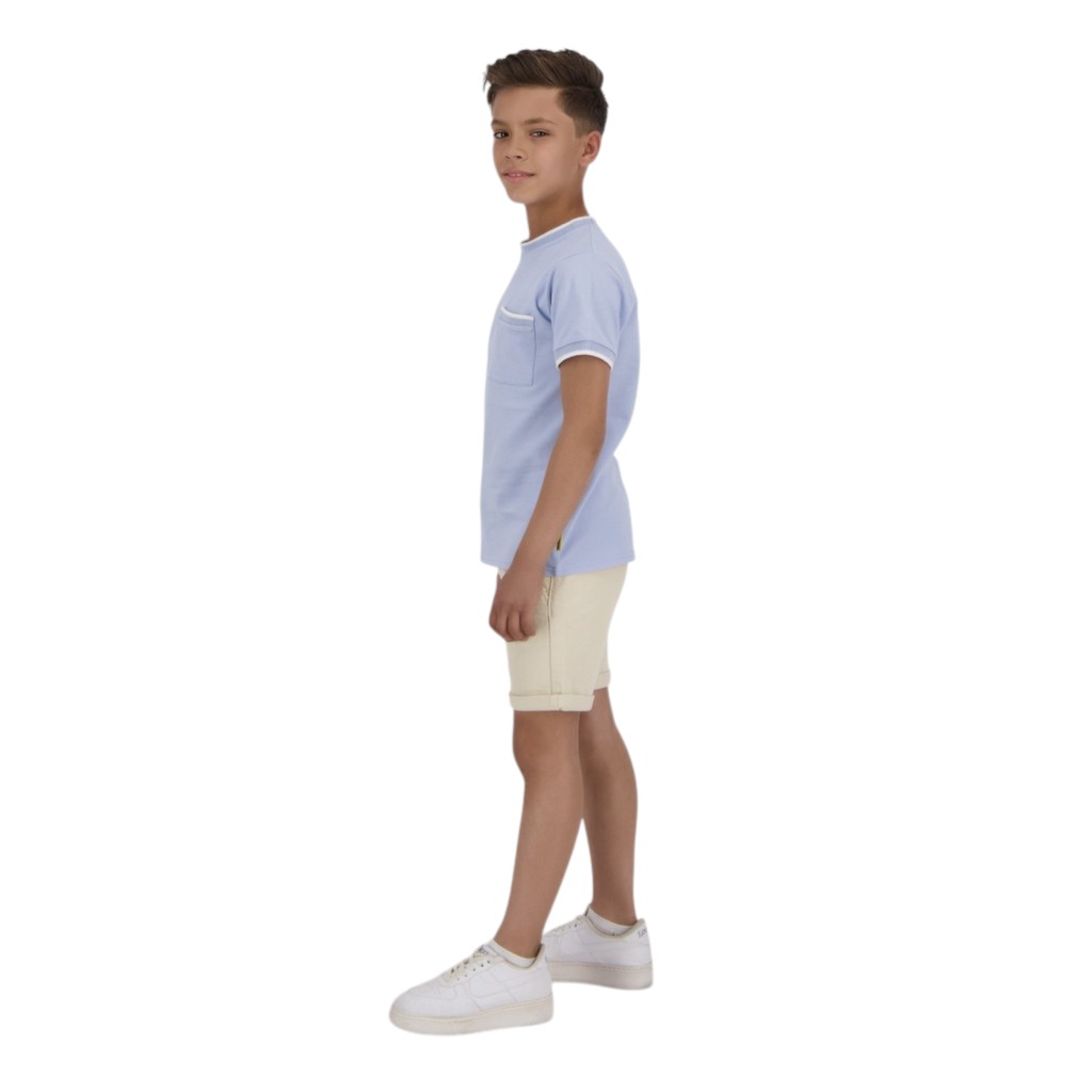 T-shirt garçon manches courtes avec poche plaquée