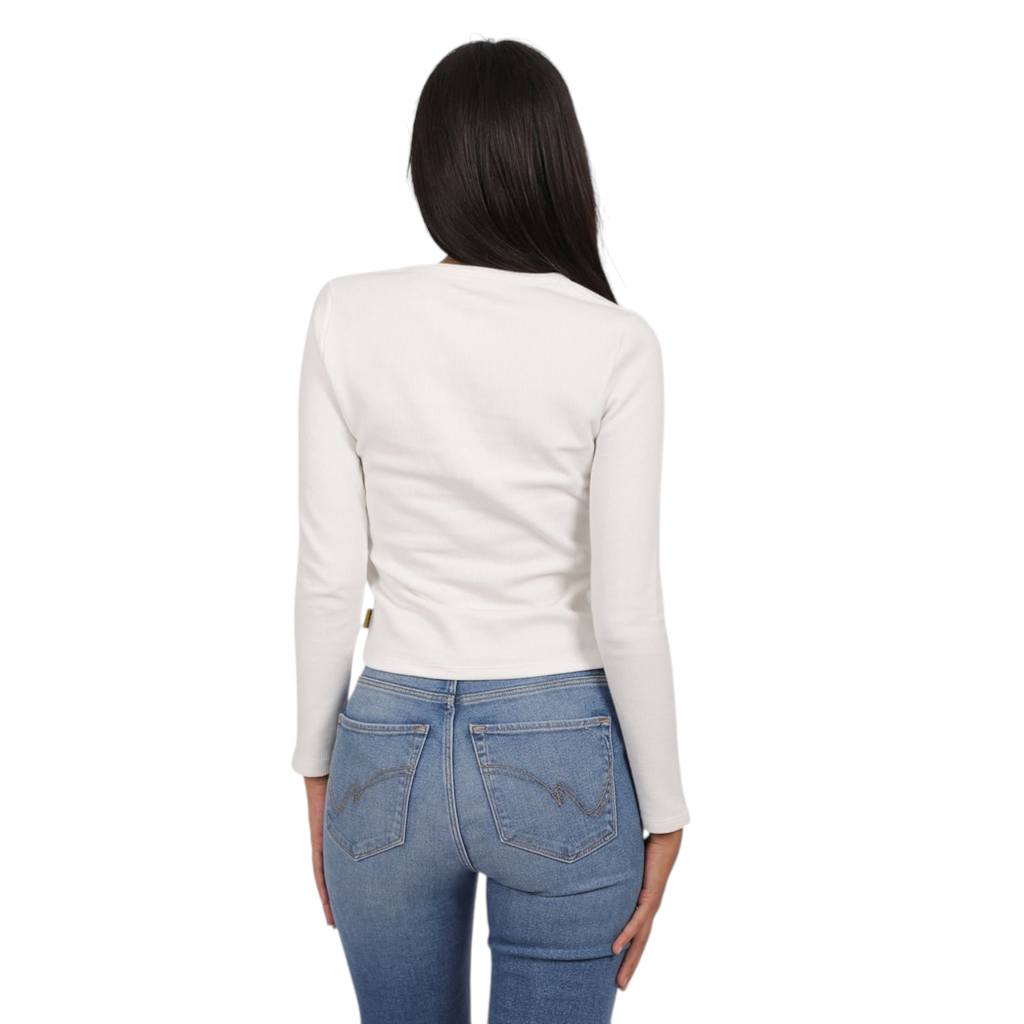 T-shirt femme manches longues cut out