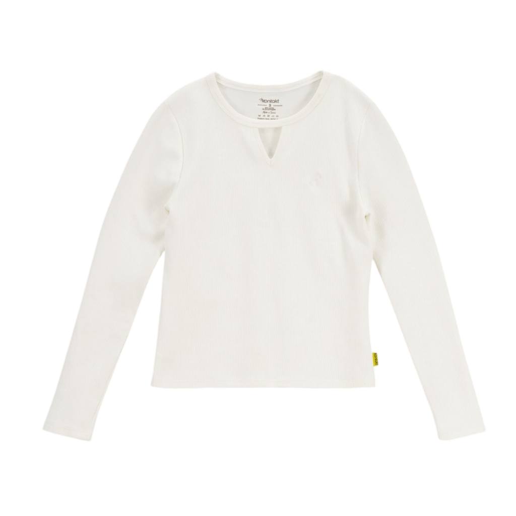 T-shirt femme manches longues cut out