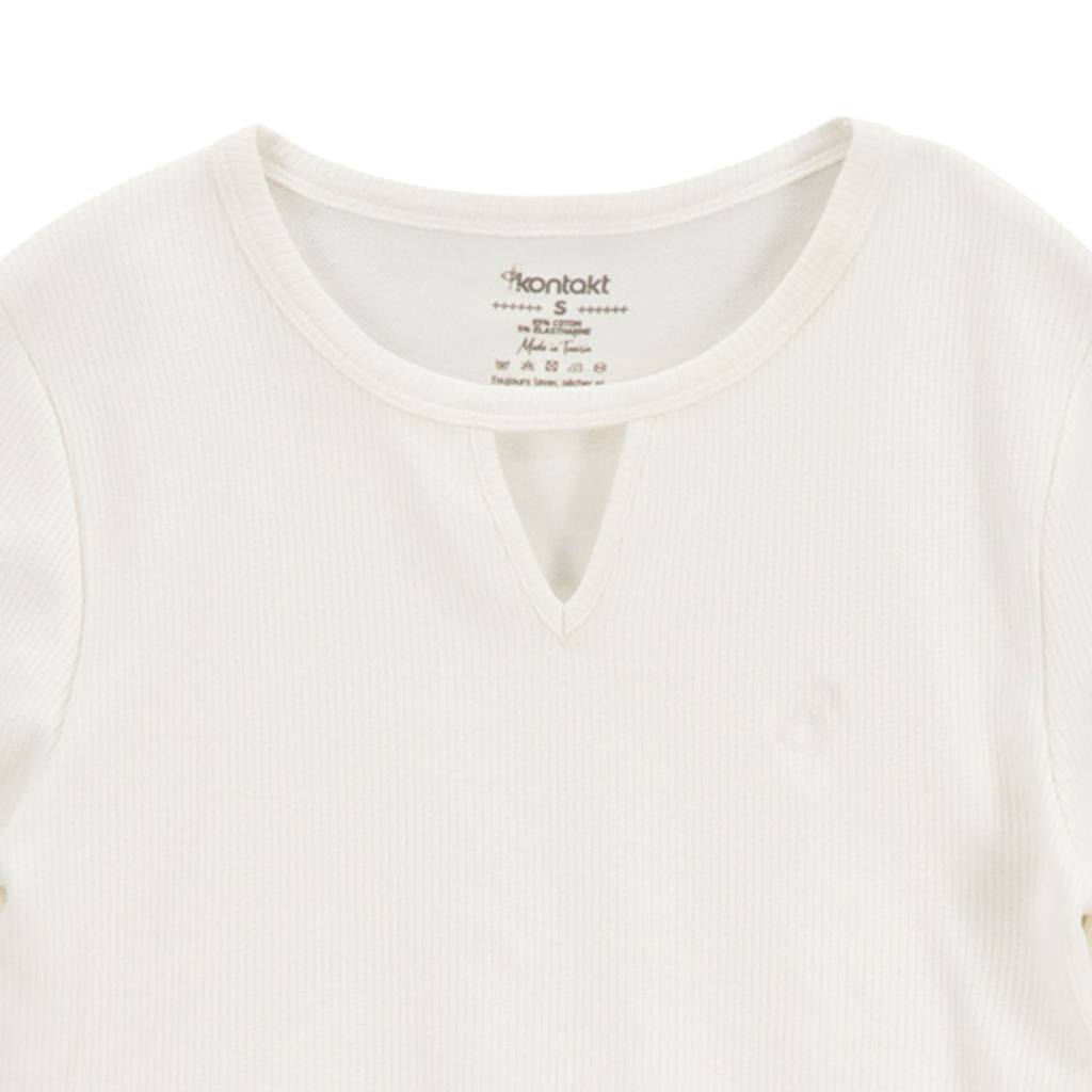 T-shirt femme manches longues cut out