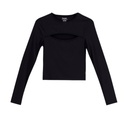 T-shirt femme manches longues avec ouverture poitrine