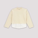 Sweat femme manches longues avec bas chemisier