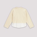 Sweat femme manches longues avec bas chemisier