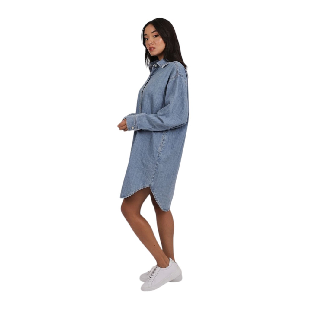 Robe chemise femme en jeans-CHANEZ