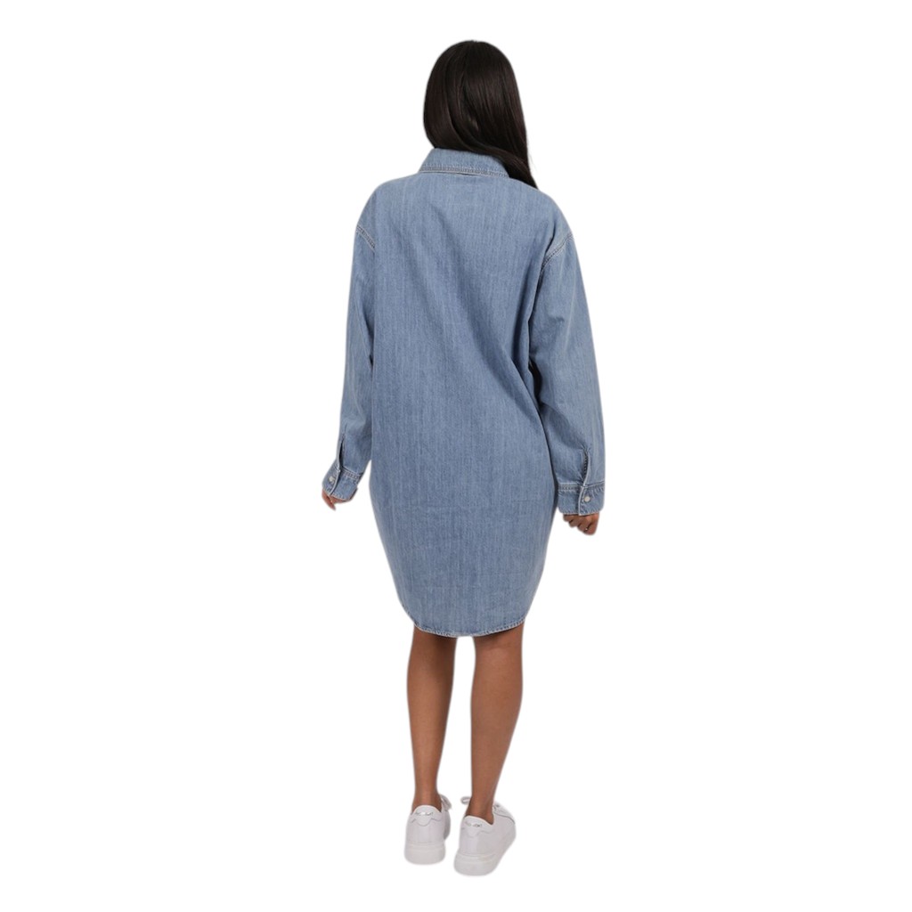 Robe chemise femme en jeans-CHANEZ