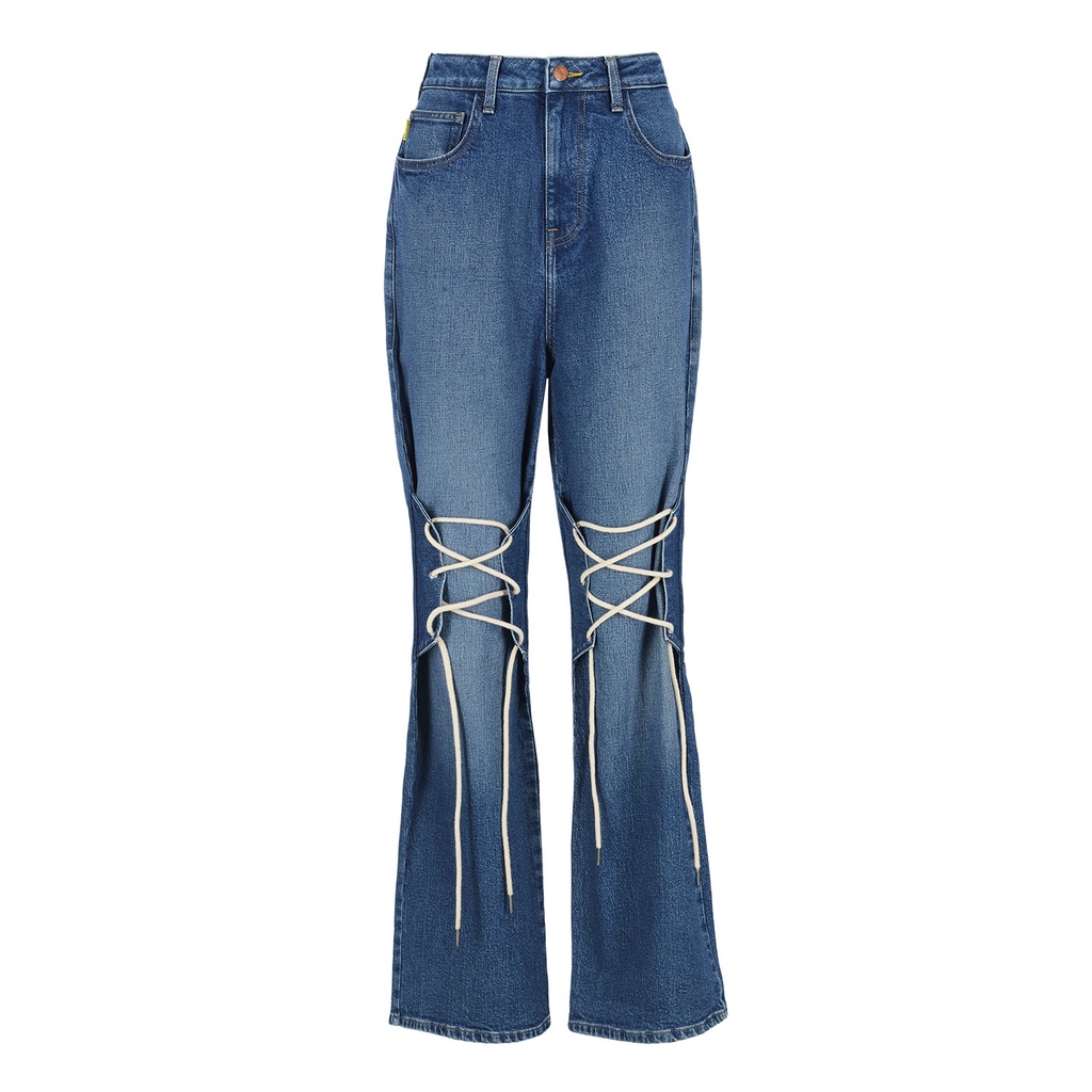Baggy jeans unisexe avec cordon à lacets Modular - TUNIS FASHION WEEK 2024