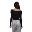 T-shirt femme manches longues col bateau
