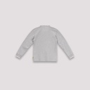 Polo garçon manches longues col mao avec broderie
