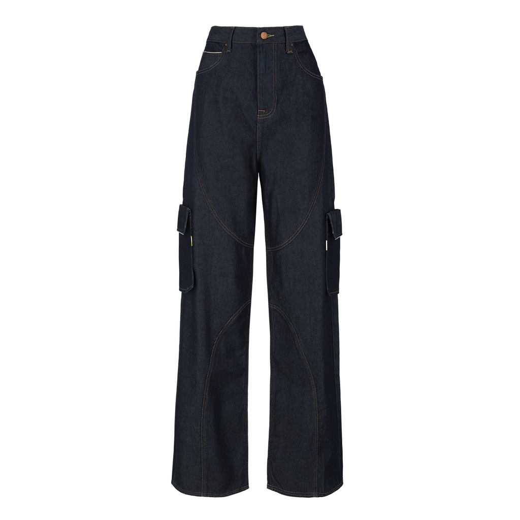 Baggy unisexe avec des poches détachables en jeans Selvedge And Raw Look - TUNIS FASHION WEEK 2024