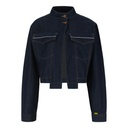 Cropped jacket unisexe selvedge avec fermeture décalée en jeans Selvedge And Raw Look - TUNIS FASHION WEEK 2024