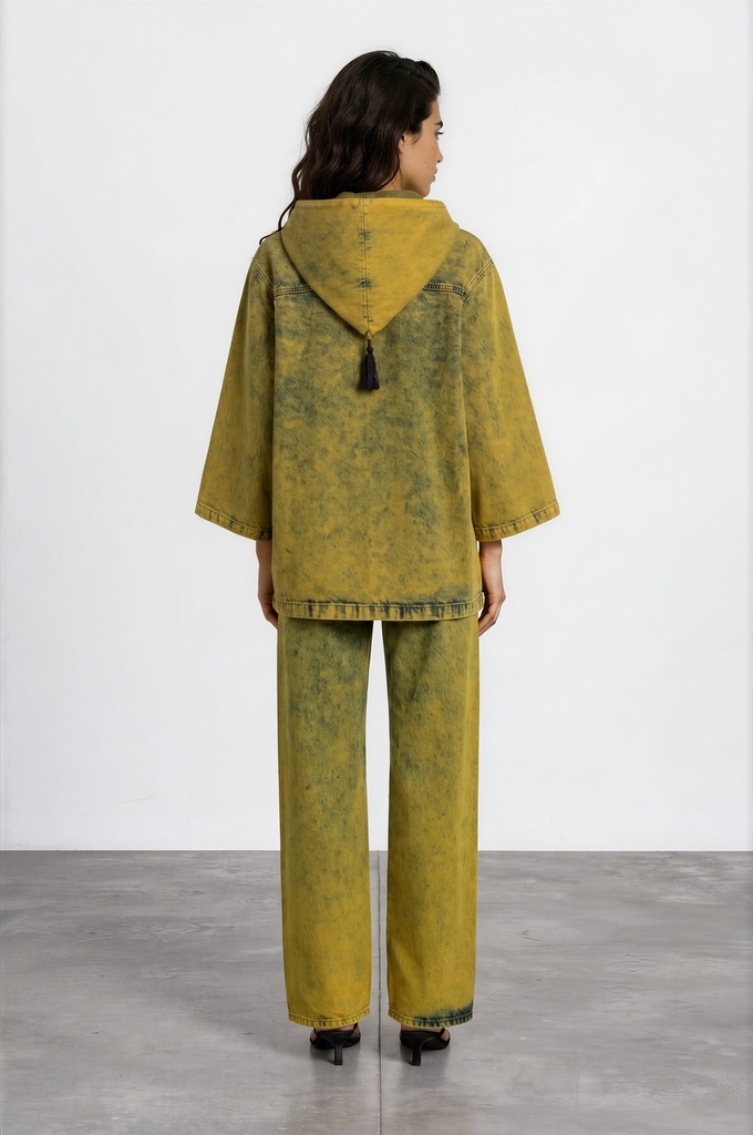 Workwear Kachabya unisexe en jeans Heavy Used Effect TNFW