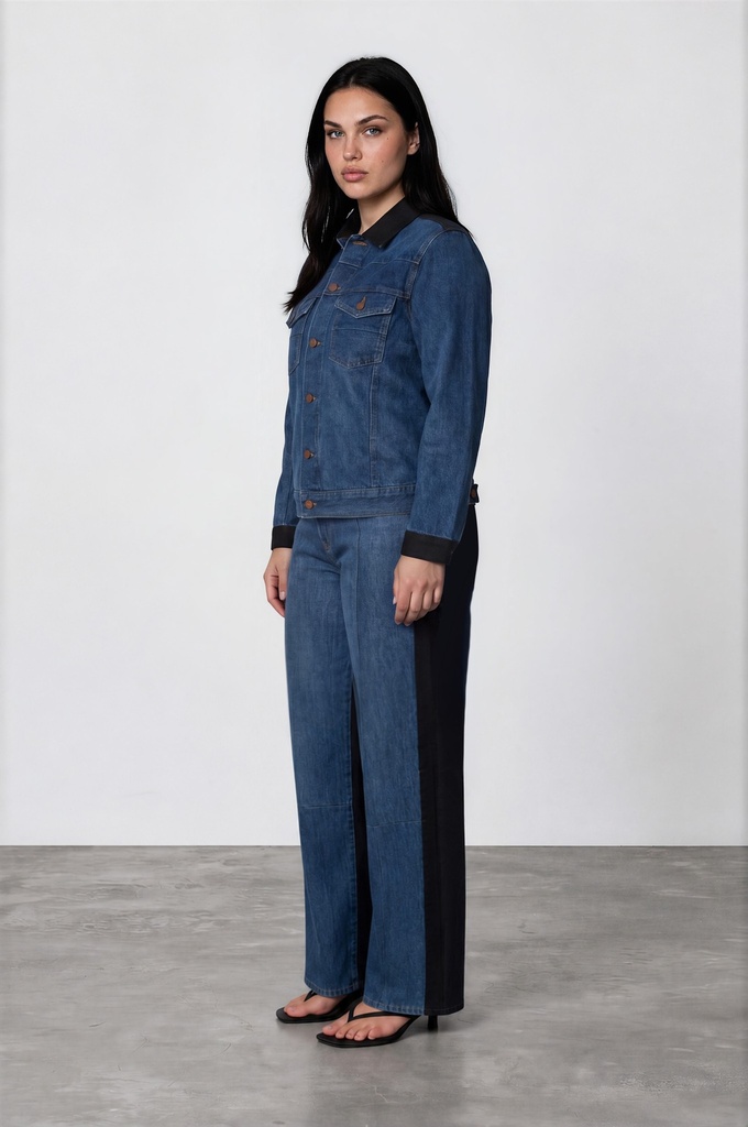 Veste oversized unisexe PATCHWORK en jeans UPCYCLING METHODS TNFW
