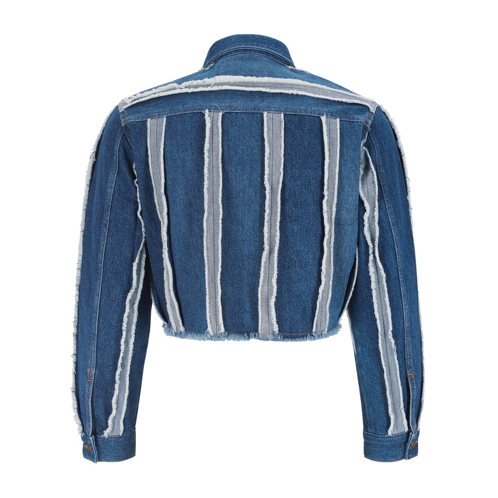 Veste bi-couleurs oversized unisexe en jeans UPCYCLING METHODS - TUNIS FASHION WEEK 2024
