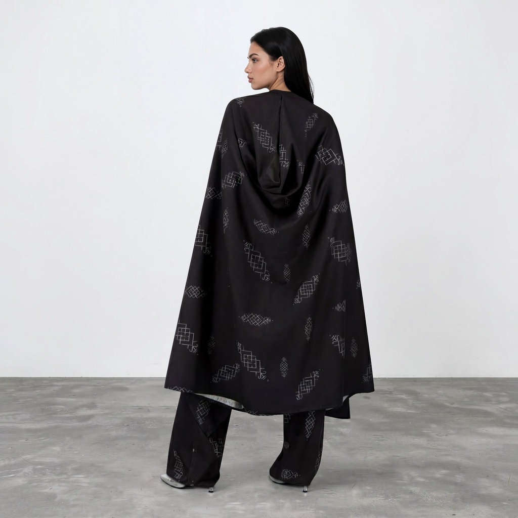 Safseri unisexe en jeans IMPRIME BERBERE HEAVY PRINT AND LASER - TUNIS FASHION WEEK 2024