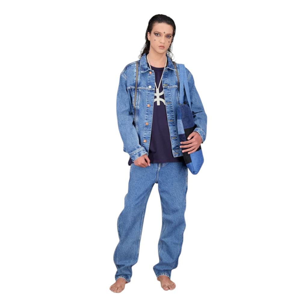 Coussin & Tote bag format 60/50 en jeans Modular TNFW
