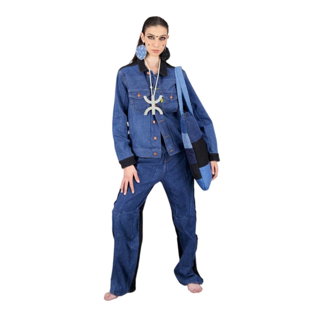 Coussin & Tote bag format 60/50 en jeans Modular TNFW