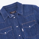 Chemise western cropped avec nœud