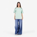 T-shirt oversized femme manches courtes FLEURS D'ŒILLETS
