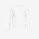 T-shirt homme manches longues col tunisien  et poche passepoilée