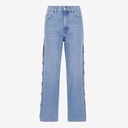 Ribcage femme avec passant croisée en jeans - RAYA 2.0
