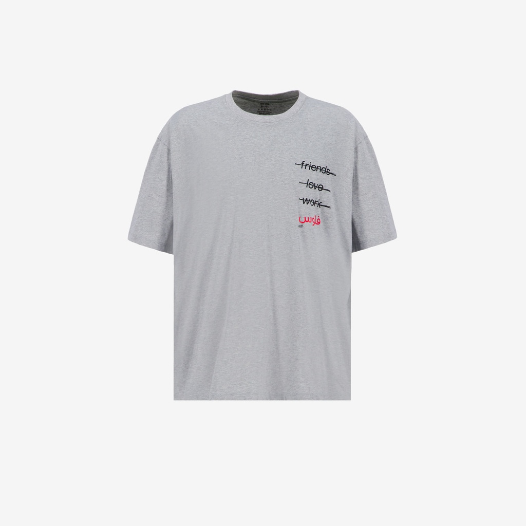 T-shirt oversized homme manches courtes FRIENDS LOVE WORK فلوس