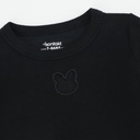 T-shirt côtelé fille manches longues  avec cut out lapin