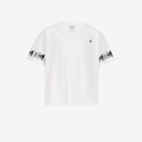 T-shirt oversized fille manches courtes avec des formes aux manches