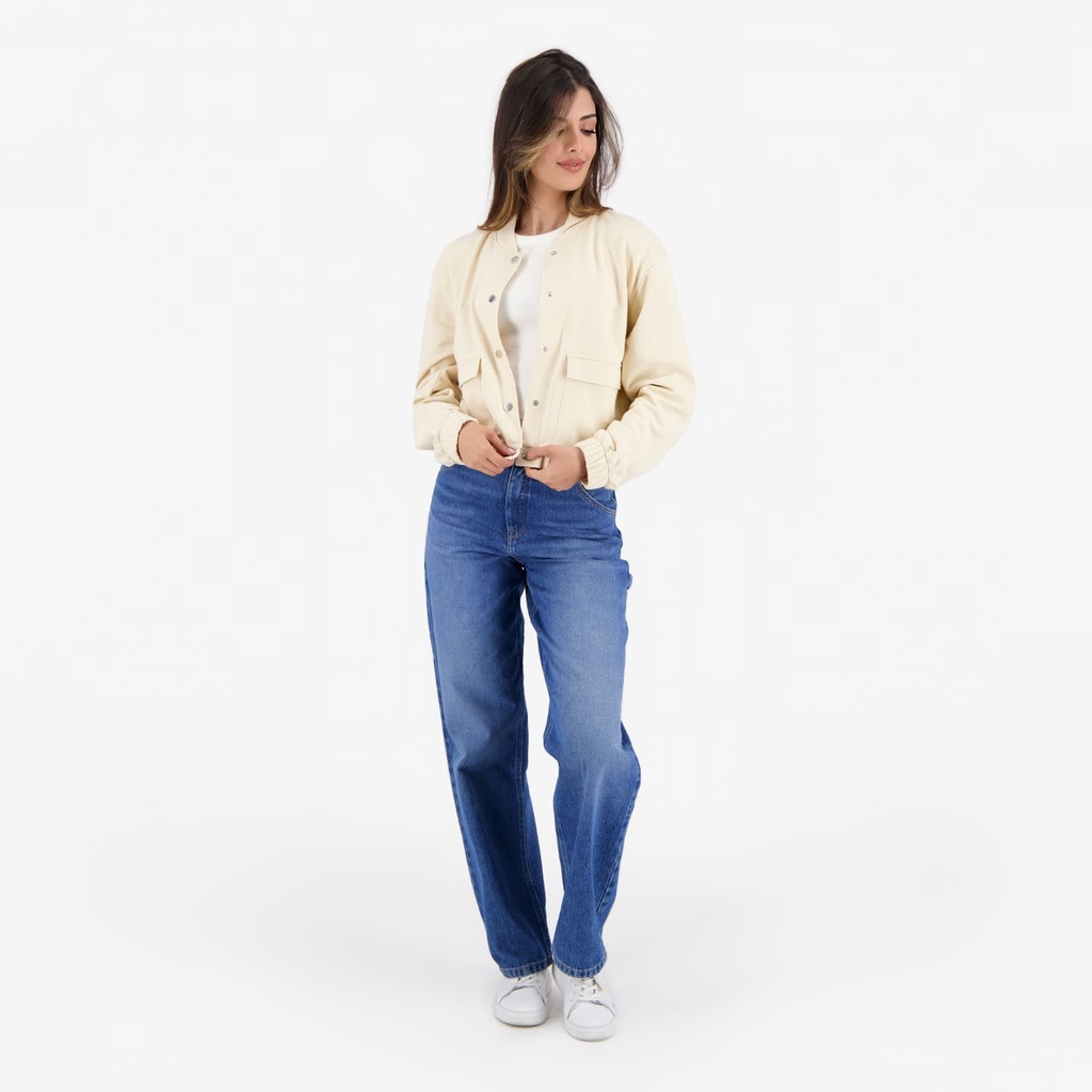 Bombers crop femme  avec détails élastique