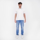 Polo homme manches courtes avec poche passepoilée