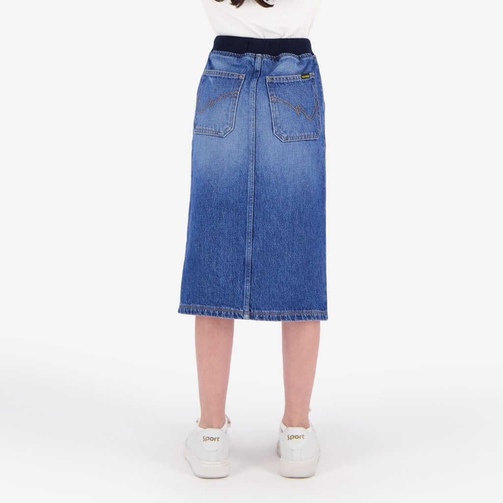 Jupe midi fille en jeans